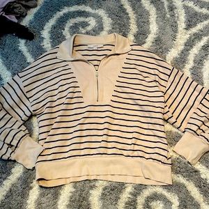 LOFT quarter zip long sleeve top Large